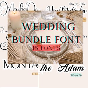 wedding Font Pack - Fonts for Crafters, Cricut Fonts, Farmhouse Fonts, Rustic Fonts, Country Fonts, Fonts for Cricut, Procreate Fonts logo