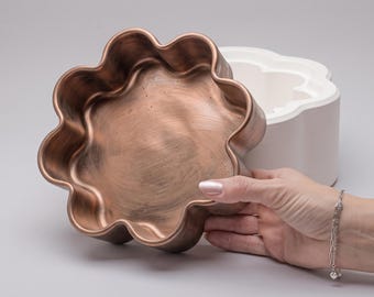 Slip Casting Plaster Mold Pottery Christmas Cookie Ceramic Serving Bowl Mould Holiday Treats NG-025-Medium