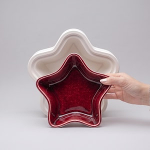 Star Bowl Plaster Slip Casting Mold for Ceramic Christmas Snack and Cookie Dish Bowl-Star-Medium