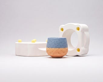 Slip Casting Plaster Mold for small Coffee Mug Ceramic Slipcasting Pottery Studio Supply Mug-V-191-S