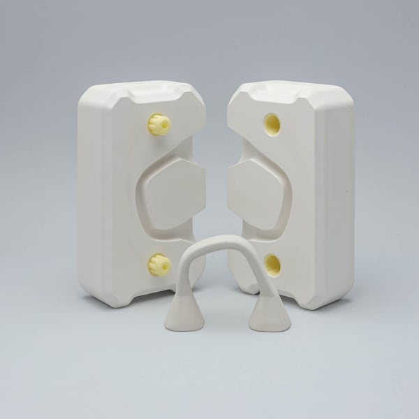 Slipcasting plaster mold form for ceramic Gipsform Cup Mug  Handle H045