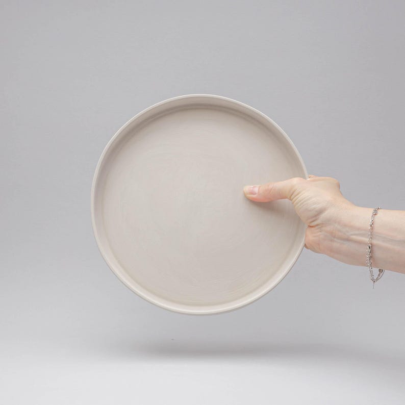 Slip Casting Plaster Mold for Ceramic Dinner Plates Set of 2 Stackable Pottery Plate-V-050 image 5