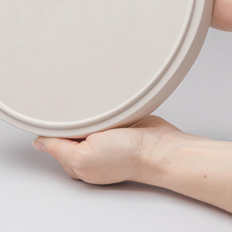 Slip Casting Plaster Mold for Ceramic Dinner Plates Set of 2 Stackable Pottery Plate-V-050 image 10
