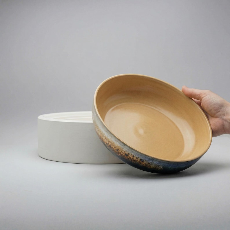 Slipcasting Plaster Bowl Mold gipsform for Large Size Ceramic slump gießform form Bowl-V-001 imagem 1