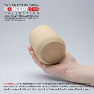 Slipcasting mold Mug plaster mold for slipcasting Handleless Cup Plaster Mold for Slip Casting, Casting Mold, Ceramic Mold CR 030