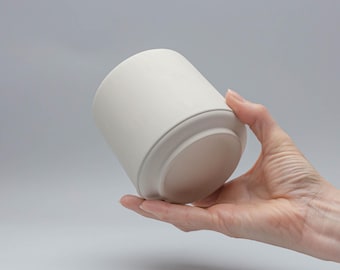 Slipcasting plaster mold for ceramic form Gipsform Handleless mug-cup CRC 062 Bottom - 065 Top