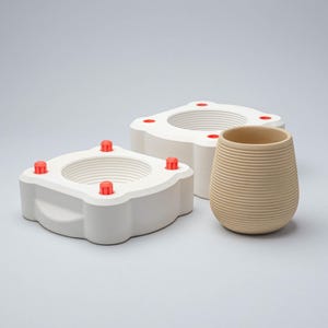 Slipcasting plaster mold for ceramic form Gipsform for Handleless mug cup  CR 045