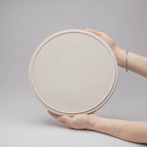 Slip Casting Plaster Mold for Ceramic Dinner Plates Set of 2 Stackable Pottery Plate-V-050 image 11