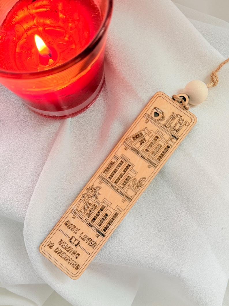 Personalized Wooden Bookmark, Custom Engraved Book Lover Gift, Reader ...