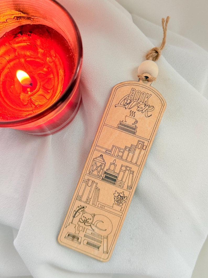 Personalized Wooden Bookmark, Custom Engraved Book Lover Gift, Reader ...