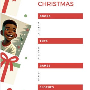 Kerstverlanglijst (aanpasbaar)