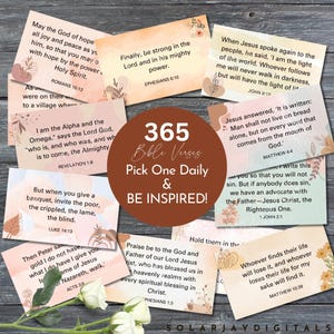 365 versets bibliques Cartes de versets bibliques bohèmes Cartes de versets bibliques imprimables Pain quotidien d'inspiration et d'encouragement