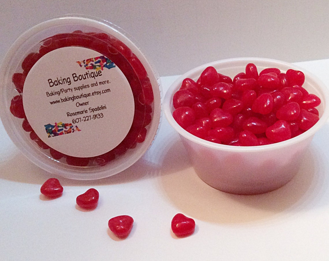 Valentines Candy Hearts Red hot cinnamon heart shaped Etsy