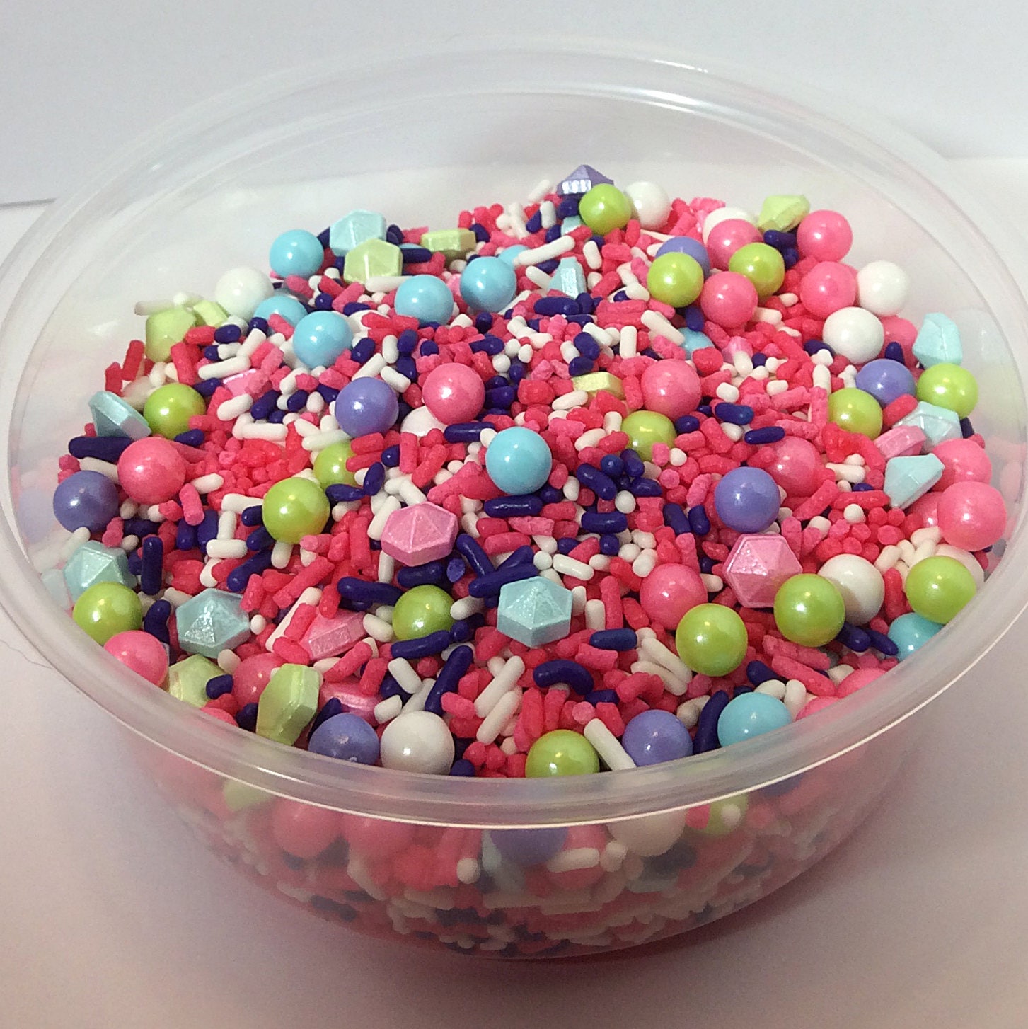 Sprinkles purple and pink sprinkles Diamonds pearls Etsy