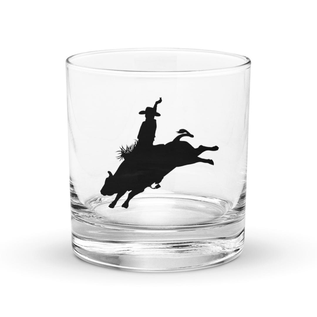 Arena Nights - Whiskey Glass Bull Rider Edition - Etsy