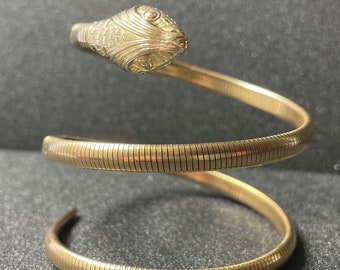 FORSTNER 1940'S Vintage Jewelry Coiled Serpent Snake Bracelet 1/20TH 12KT GF