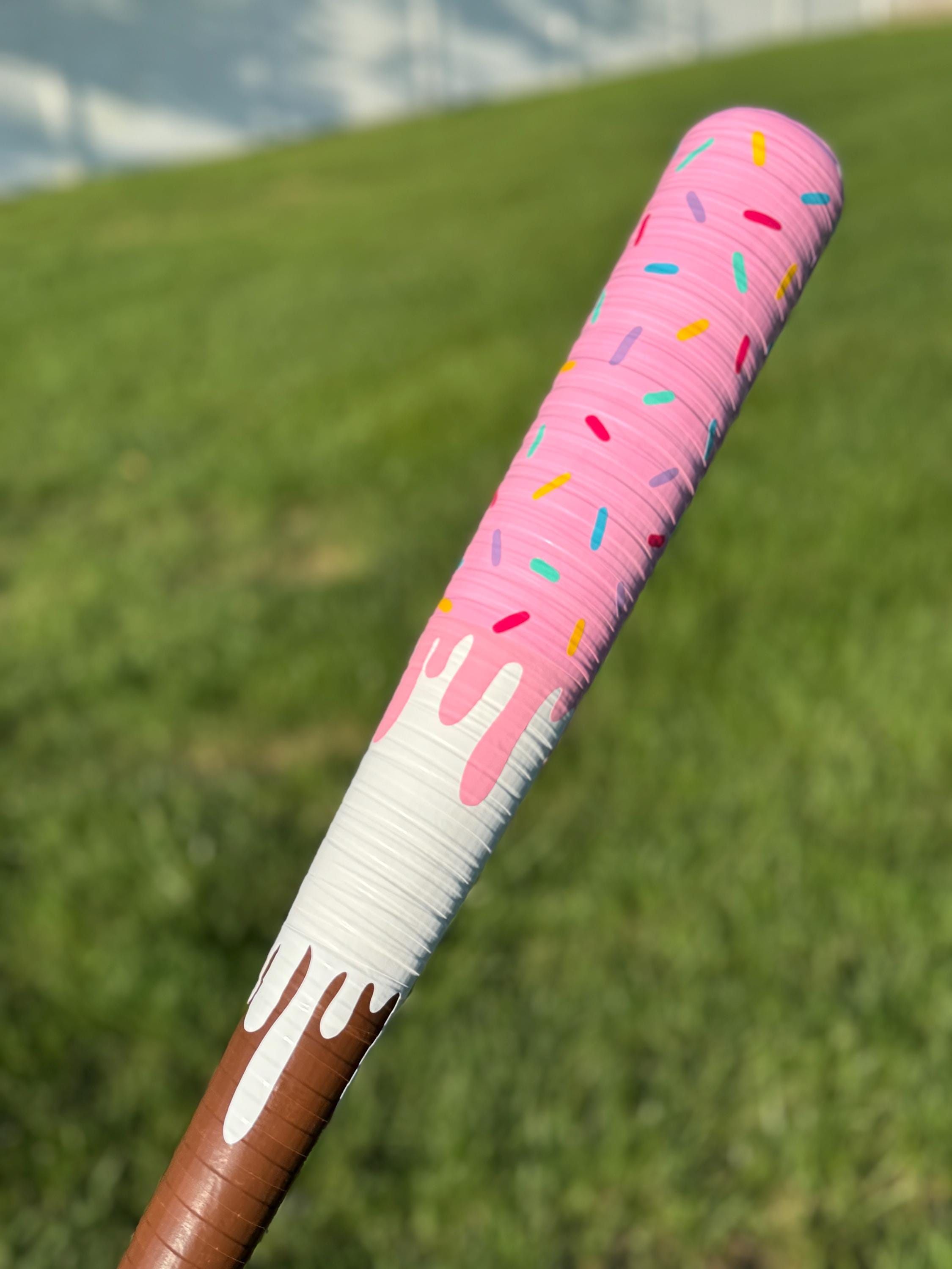 Clutch Sports Apparel Bat Grip Tape – Vanilla Ice Cream Drip Design, Superior Grip For Wood/Metal Bats