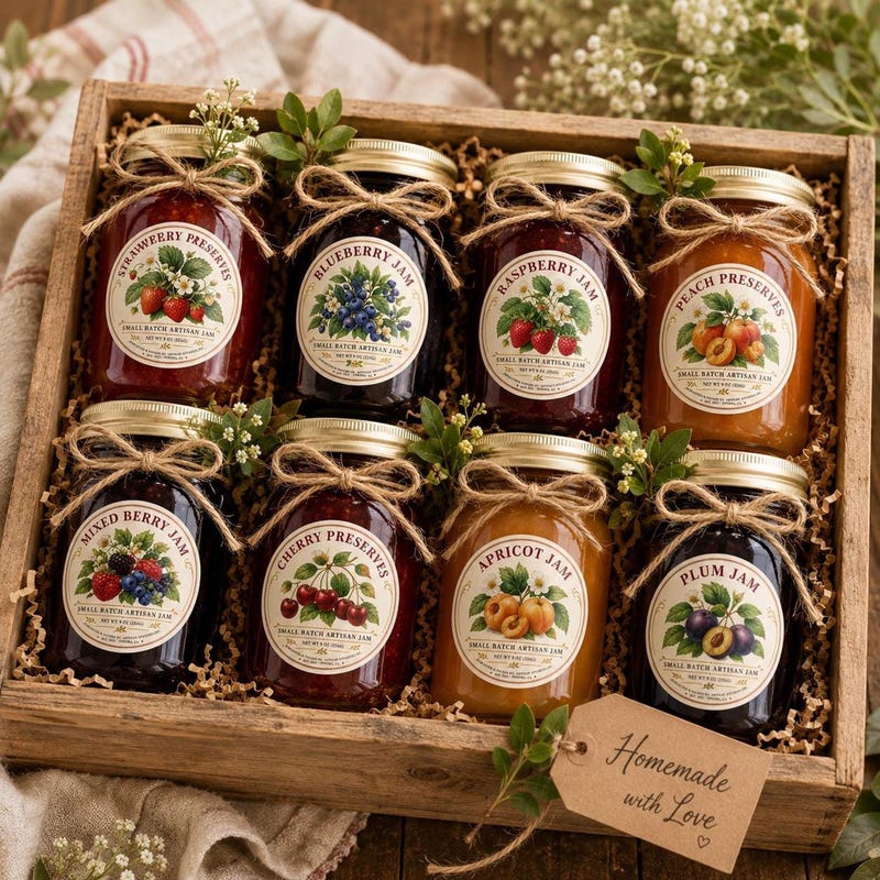 Delivery Note Printed Example Jam Jar Labels - Etsy New Zealand