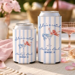 Ella es una joya. Enfriadores de latas para despedida de soltera con diseño de langosta. Recuerdos para la fiesta nupcial. Regalo personalizado para la despedida de soltera. Enfriadores de latas para despedida de soltera con temática costera.