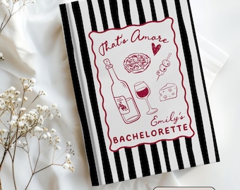 Thats Amore Bachelorette Letters to the Bride Book That's Amore Journal Italian Bridal Shower Italy Party Decor Gift from Bridesmaid Advice
