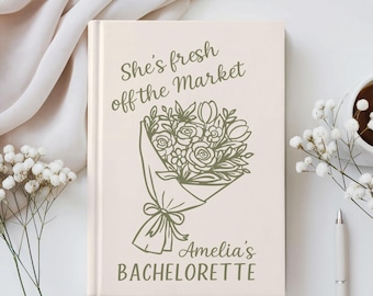 She’s Fresh Off the Market Bachelorette Guest Book Floral Bridal Shower Book Letters to the Bride to Be Gift from Bridesmaid Memory Book