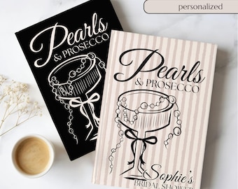 Pearls & Prosecco Bridal Shower Letters to the Bride Book Advice for the Bride Keepsake Bachelorette Scrapbook Champagne Bridal Party Gift