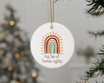Antifa Ornament, Fight Fascism, Equal Rights, Political Gifts, FDT, Coworker Feminist  Book Club Gift, Bookish Christmas Gifts