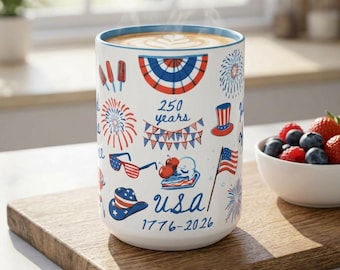 USA Mug 250th Anniversary July 4th Mug Independence Day Gifts 4th of July Gifts Patriotic Gifts American Mugs Patriotic Mug American Pride