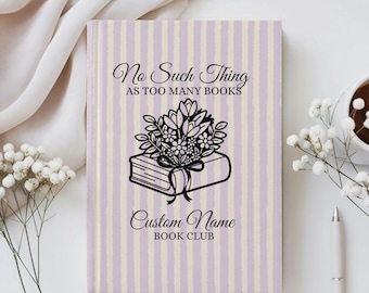Personalized Book Club Journal Bookish Journal Book Lover Gift for Librarian Bookworm Gifts for Readers Bookish Notebook Book Review Journal