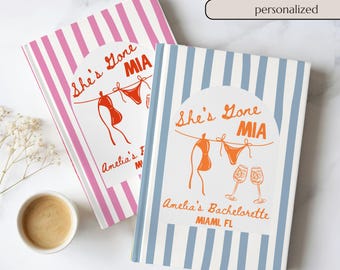 She's Gone MIA Bachelorette Letters to the Bride Book Miami Bachelorette Advice for the Bride Journal Bridal Party Gift from Maid of Honor