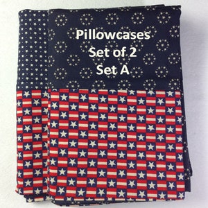 Pillowcase PAIR Patriotic Standard Bed Pillow Size Cotton Pillow Case for everynight, Sleepovers, Travel Kids Teenager Sleepovers Ship Inclu image 2