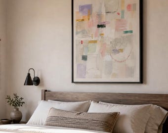 Soft Hued Minimal Print, Textured Pastel Neutral Wall Decor