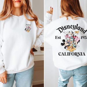 Custom Disneyland California Sweatshirt,Disneyland Trip,Custom Disneyworld Sweatshirt,Mickey and Friends Sweatshirt,Disney Valentines Day