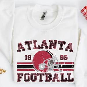 Distressed Atlanta Football Sweatshirt Falcons Football Crewneck Retro Falcons Gift for Falcons Football Fan Atlanta Falcons Gift Game Day