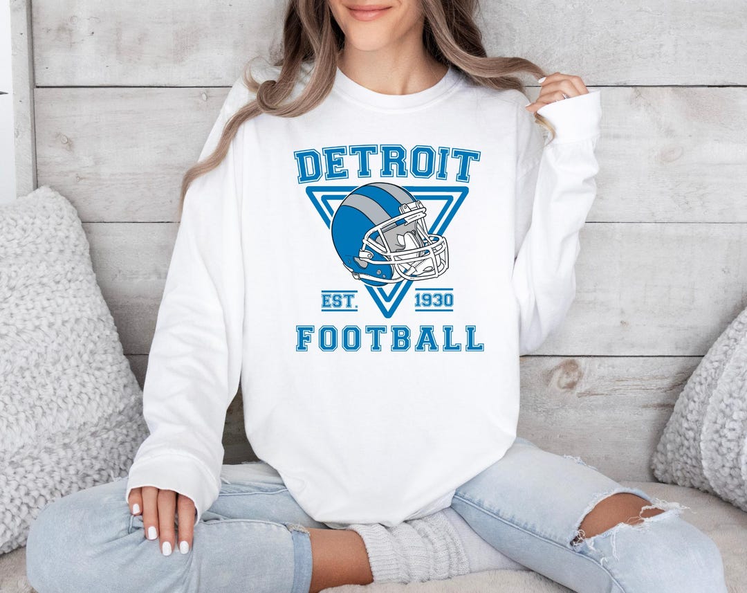 Detroit Lions Football Shirt Comfort Colors Detroit Lions Football ...