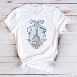 Disney Magical Castle Shirt, Magic Kingdom Blue Coquette Shirt, Disney Castle Fairytale Shirt, Disneyworld Family Trip, Gift for Her