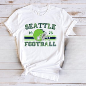 Distressed Seattle Football Shirt Seahawks Football Crewneck Retro Seahawks Shirt Gift for Seattle Seahawks Football Fan Gift Game Day