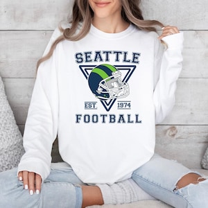 Seattle Seahawks Football Shirt Comfort Colors Seahawks Football Crewneck Retro Seahawks Shirt for Seattle Seahawks Football Fan Gift