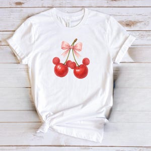 Cherry T-Shirt, Valentines Day Cherry Shirt, Disney Coquette Tee, Valentines Day Gifts, Gift For Woman, Disney Cherry T-Shirt, Trendy Shirt