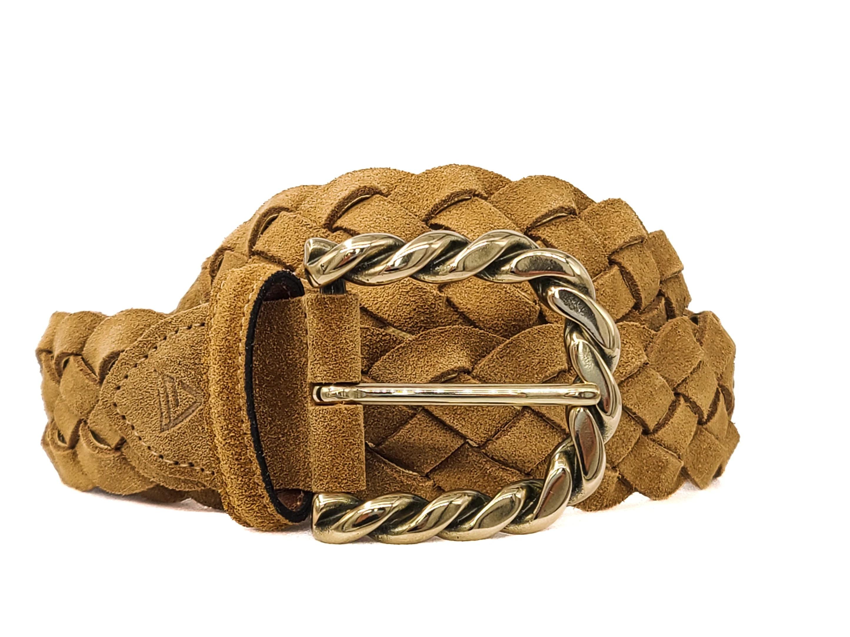 ITALIAN Chic Women\'s Belt with Gold Buckle 100% suede  ?? THE MILANO - Luxury Women main image 3