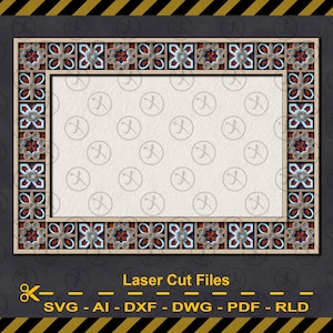 35 x 50 Photo Frame Laser Cut Files, Layered Frame, Multilayer Photo Frame, Glowforge Files, Svg Dxf Ai Pdf Dwg Rld Instant Download, PF 03