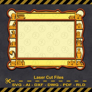20 x 30 Photo Frame Laser Cut Files, Layered Frame, Multilayer Photo Frame, Glowforge Files, Svg Dxf Ai Pdf Dwg Rld Instant Download, PF 04