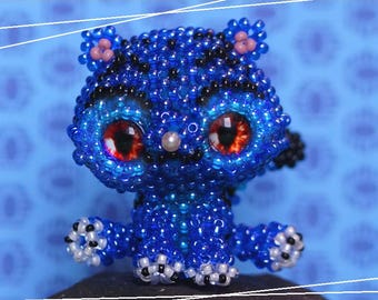 Blue Tiger - Instructions inspired by "K-Pop Demon Hunters" as an e-book (Beaded Animals) German/English