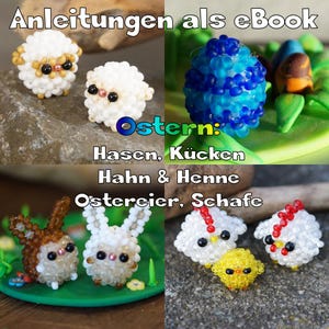 Easter: Bunnies, hens, roosters, chicks, Easter eggs, sheep - instructions as eBook