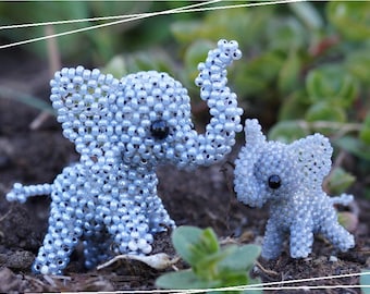 Elephant - Instructions as an eBook (Beaded Animals) German/English