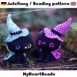 Kot na Halloween – instrukcja w formie e-booka (Pearl Animals) w języku niemieckim/angielskim