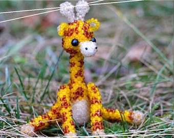 キリン「ギッティ」 - 電子書籍版説明書（ビーズ細工の動物）ドイツ語/英語