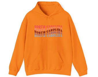 Sweat-shirt à capuche coloré North Carolina