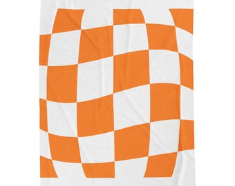 Couverture pelucheuse en velours à carreaux Trippy