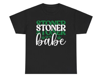 T-shirt unisexe Stoner Babe en coton épais